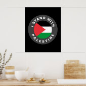 Ich stehe mit palästinensischem Zoll-Text und Flag Poster (Küche)