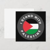 Ich stehe mit palästinensischer Zoll-Text-Flagge s (Vorne/Hinten)