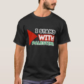 ICH STEHE MIT PALESTINE Black T-Shirt (Vorderseite)