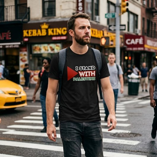 ICH STEHE MIT PALESTINE Black T-Shirt