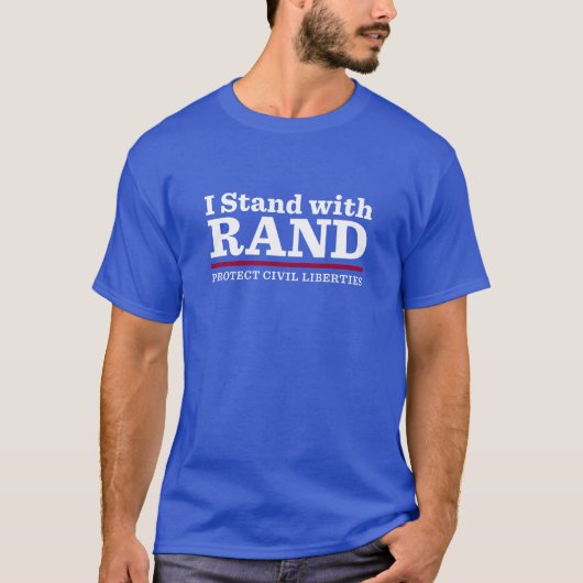 Ich stehe mit Rand T-Shirt (Vorderseite)