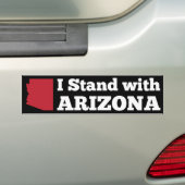 Ich stehe mit schwarzem Autoaufkleber Arizonas (Auf Auto)