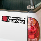 Ich stehe mit schwarzem Autoaufkleber Arizonas (Auf Lkw)