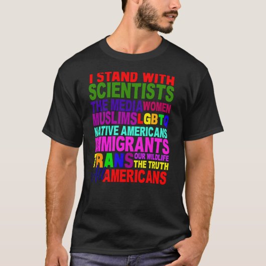 Ich stehe mit Shirt durchhalten widerstehen Protes (Vorderseite)