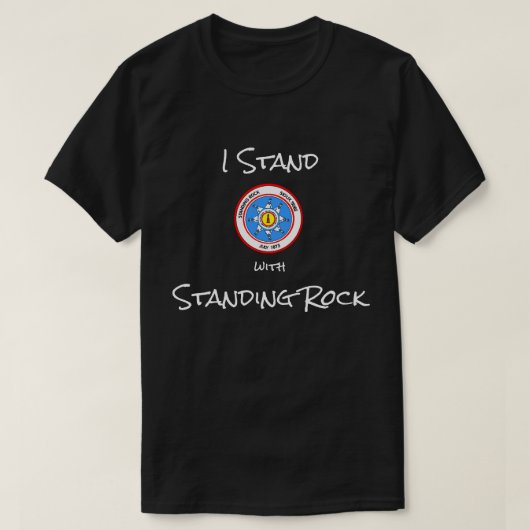 Ich stehe mit stehendem Felsen T-Shirt (Design vorne)