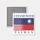 Ich stehe mit Taiwan Magnet (Vorderseite/Rückseite)