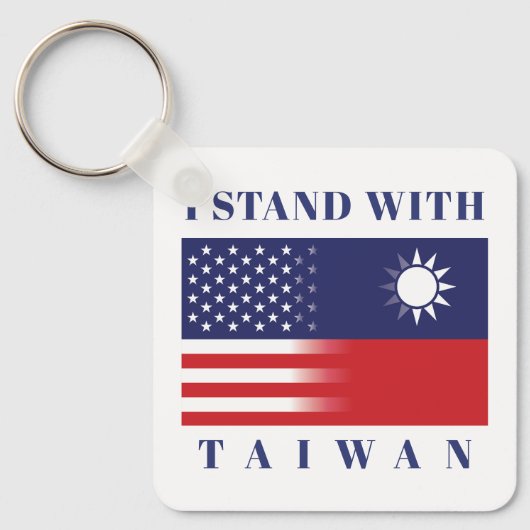 Ich stehe mit Taiwan Schlüsselanhänger (Vorderseite)