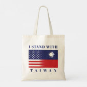 Ich stehe mit Taiwan Tragetasche (Rückseite)