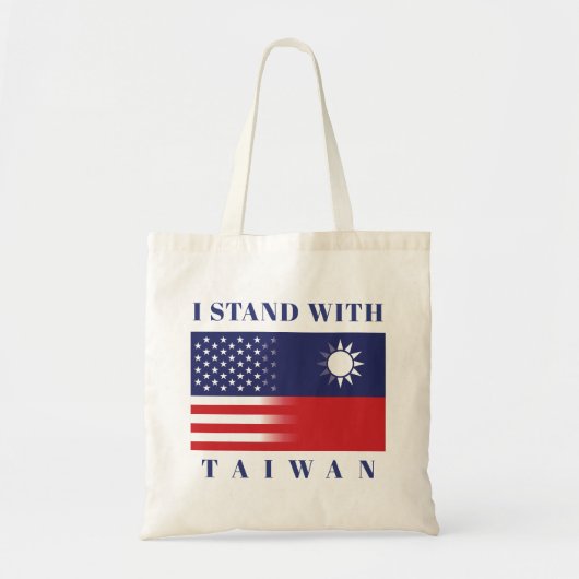 Ich stehe mit Taiwan Tragetasche (Vorne)