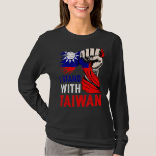 Ich stehe mit Taiwan Unterstützer taiwanische Fahn T-Shirt