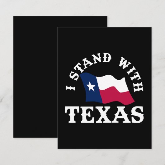 Ich stehe mit Texas Begleitkarte (Vorne/Hinten)