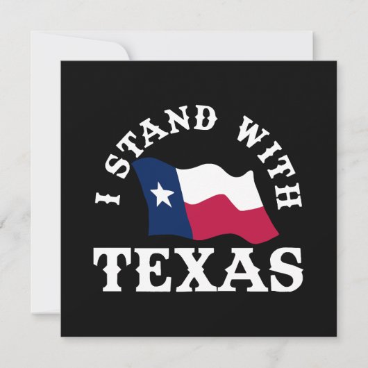 Ich stehe mit Texas Einladung (Vorderseite)