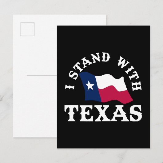 Ich stehe mit Texas Einladungspostkarte (Vorne/Hinten)