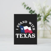 Ich stehe mit Texas Einladungspostkarte (Stehend Vorderseite)