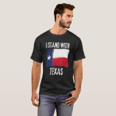 Ich stehe mit Texas Flag USA Staat Texas T-Shirt (Vorne ganz)