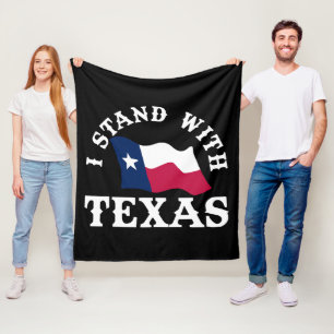 Ich stehe mit Texas Fleecedecke