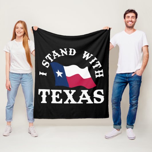 Ich stehe mit Texas Fleecedecke (Beispiel)
