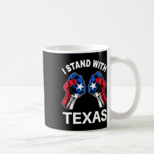 Ich stehe mit Texas Funny Texas Flag Texan Pride B Kaffeetasse