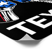Ich stehe mit Texas Funny Texas Flag Texan Pride B Poster (Ecke)