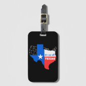 Ich stehe mit Texas Gepäckanhänger (Vorderseite Vertikal)
