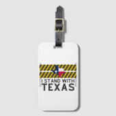Ich stehe mit Texas Gepäckanhänger (Vorderseite Vertikal)