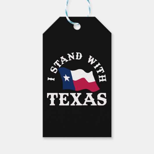Ich stehe mit Texas Geschenkanhänger (Vorderseite)