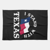 Ich stehe mit Texas Geschirrtuch (Horizontal)