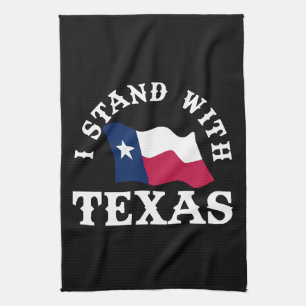 Ich stehe mit Texas Geschirrtuch