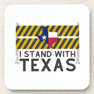 Ich stehe mit Texas Getränkeuntersetzer