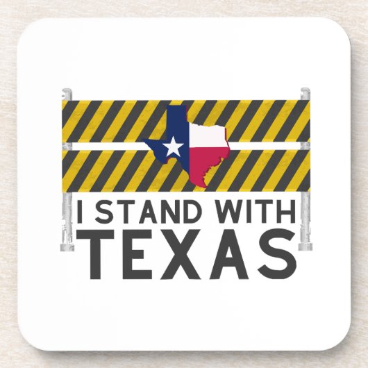 Ich stehe mit Texas Getränkeuntersetzer (Vorderseite)