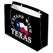 Ich stehe mit Texas Große Geschenktüte (Rückseite Schrägansicht)