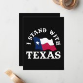Ich stehe mit Texas Mitteilungskarte (Vorderseite/Rückseite Beispiel)