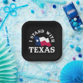Ich stehe mit Texas Pappteller (Party)