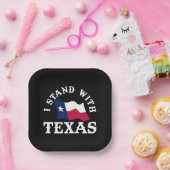 Ich stehe mit Texas Pappteller (Party)