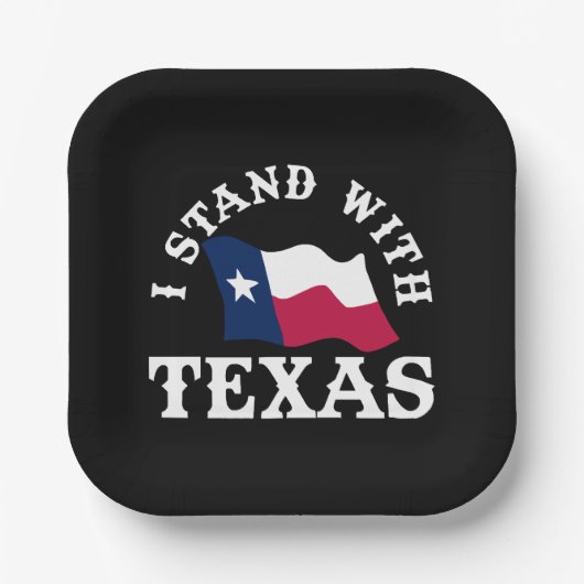 Ich stehe mit Texas Pappteller (Vorderseite)