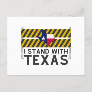 Ich stehe mit Texas Postkarte