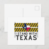 Ich stehe mit Texas Postkarte (Vorne/Hinten)