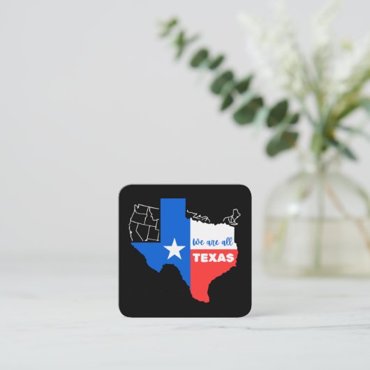 Ich stehe mit Texas Quadratische Visitenkarte (Stehend Vorderseite)