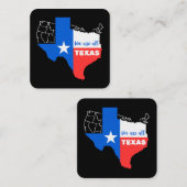 Ich stehe mit Texas Quadratische Visitenkarte (Vorne/Hinten)