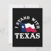 Ich stehe mit Texas RSVP Karte (Vorderseite)
