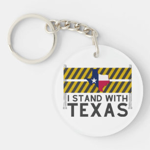 Ich stehe mit Texas Schlüsselanhänger