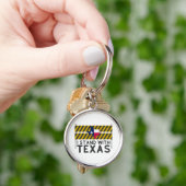 Ich stehe mit Texas Schlüsselanhänger (Hand)