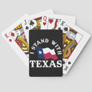 Ich stehe mit Texas Spielkarten