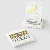 Ich stehe mit Texas Steinuntersetzer (Seitenansicht)