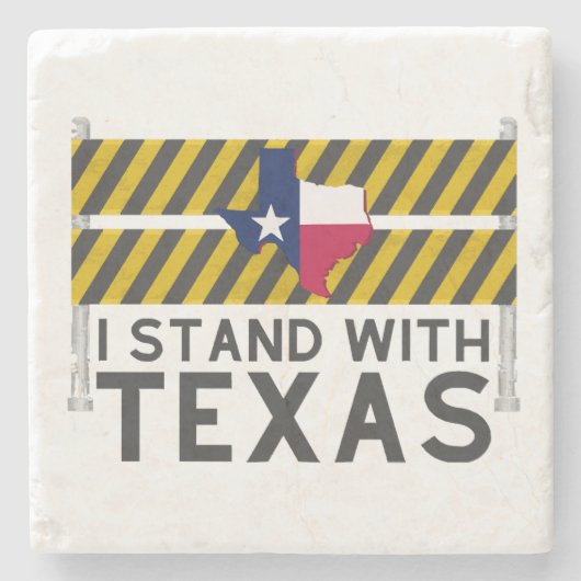 Ich stehe mit Texas Steinuntersetzer (Vorderseite)
