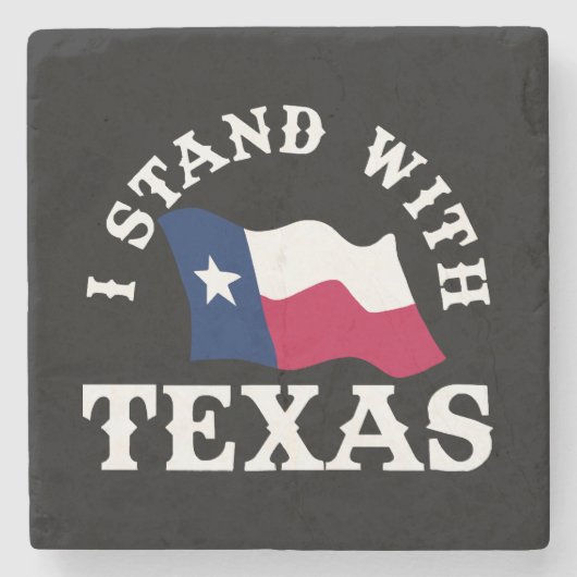 Ich stehe mit Texas Steinuntersetzer (Vorderseite)