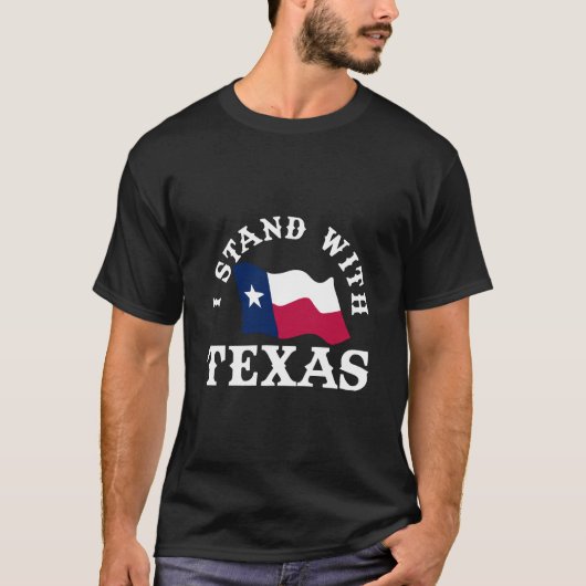 Ich stehe mit Texas T-Shirt (Vorderseite)