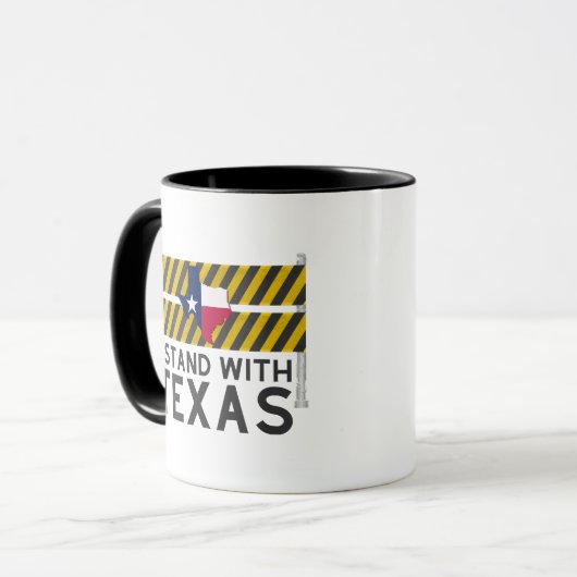 Ich stehe mit Texas Tasse (Vorderseite Links)
