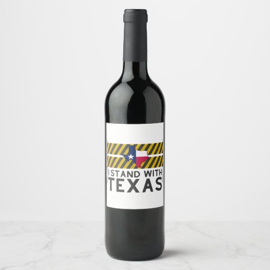 Ich stehe mit Texas Weinetikett (Vorderseite)
