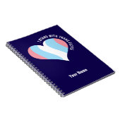 Ich stehe mit Trans People Custom Spiralnotebook Notizblock (Rechte Seite)